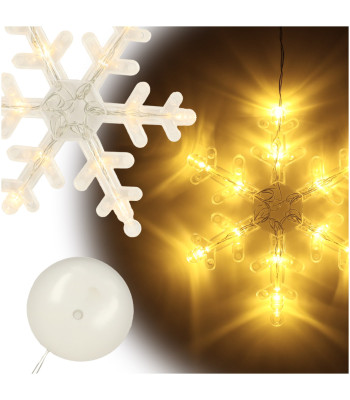 LED rippvalgustid jõulukaunistus lumehelves 45cm 10 LED