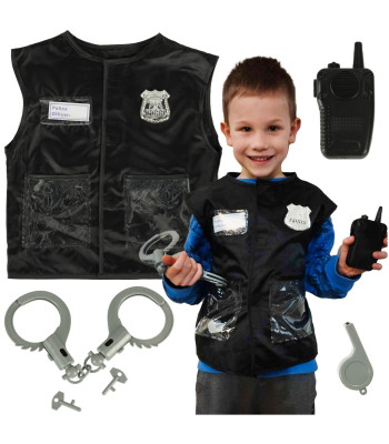 Karnevalikostüüm politseiniku kostüümikomplekt 3-8 aastat.