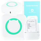 Mini termoprinter fotode ja siltide jaoks + USB-kaabel, ruudukujuline sinine