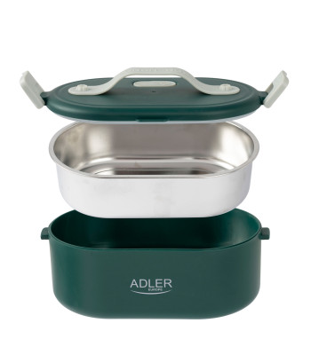 Adler AD 4505 roheline toidukonteiner soojendusega lõunakarbi komplekt konteiner eraldatav lusikas 0,8L 55W