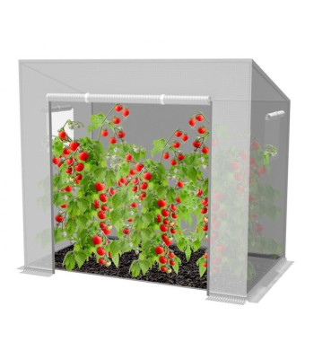 Aiakasvuhoone köögiviljatunnel tomatikile valge 200 x 77 x 168/146 cm