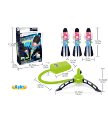 Vahtraketid Power Launcher Rocket LED X3