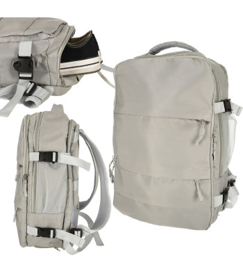 Reisikott lennukisse veekindel USB-kaabel 45x16x28cm hall