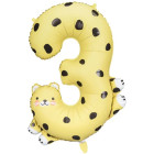 Fooliumist õhupall "3" - Gepard 55x75 cm