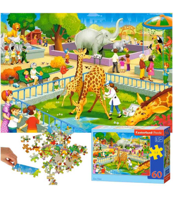 Castorland Puzzle 60 tk. Loomaaia Külastus