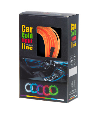 LED Ambientsõiduauto Valgustus USB 12V 3M Oranž Riba