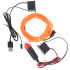 LED Ambientsõiduauto Valgustus USB 12V 3M Oranž Riba