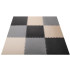 PUZZLE Vahust Matt 9tk Hall-Kreem-Grafiit 180x180cm