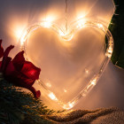 LED ripatsid Jõulukaunistuste süda