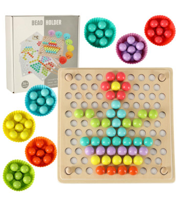 Hariv Montessori Mängukomplekt Helmedega