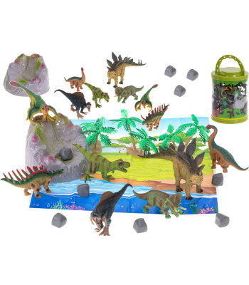 Hariduslikud loomafiguurid dinosaurused 7tk + matt ja lisatarvikud
