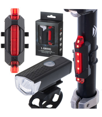 Jalgratta LED valguskomplekt, ees-tagant USB