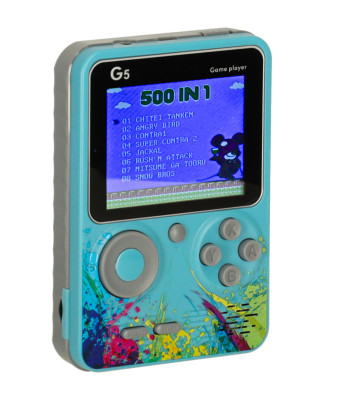 Mini retro mängukonsool, sinine