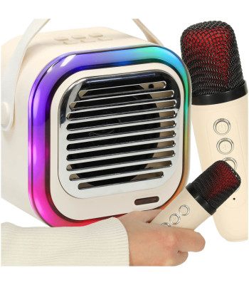 Karaoke kõlar USB Bluetooth kreem