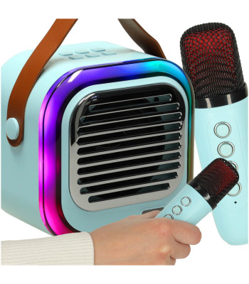 Karaoke Bluetooth kõlar USB sinine