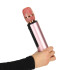 Roosa juhtmevaba karaoke mikrofon Bluetoothiga