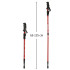 Matkatelgid Nordic Walking jaoks, 2-osaline komplekt, punane