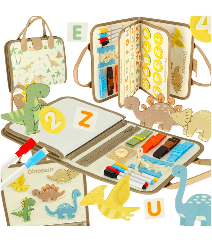 Montessori manipuleerimise laud dinosaurus kohver
