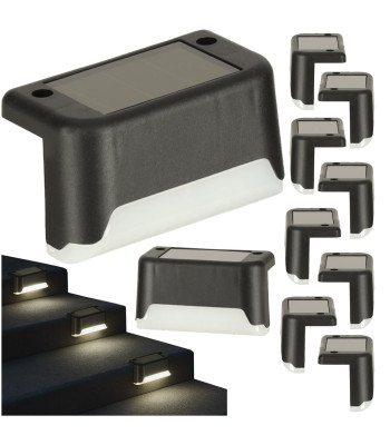 Välistingimustes kasutamiseks sobivad LED päikeseenergia trepivalgustid, 8 tk