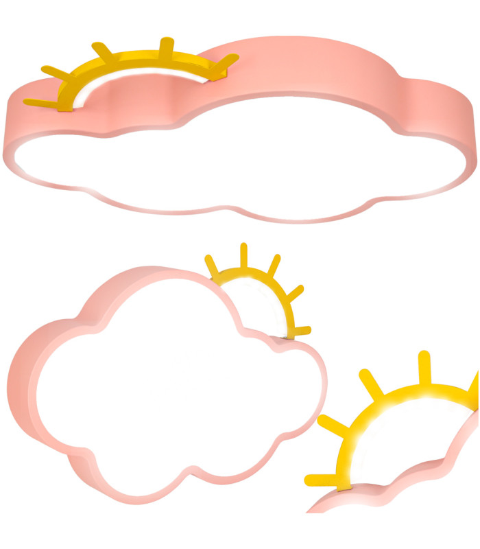 Laste toa LED laelamp pilvekujuline roosa