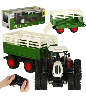 RC nuotoliniu būdu valdomas žemės ūkio traktorius su priekaba pilotinis ūkis dovanų 2.4G 3.7V 500mAh