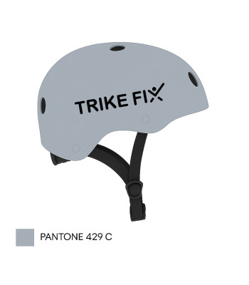 Trike Fix vaikiškas dviratininko šalmas reguliuojamas LED M 55-58cm tamsiai pilkas