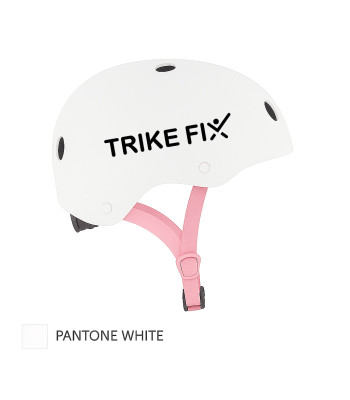 Trike Fix vaikiškas dviratininko šalmas reguliuojamas LED S 48-54cm baltas