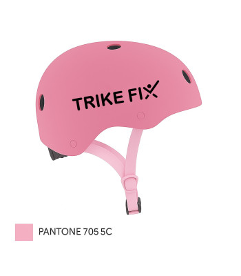 Trike Fix vaikiškas dviratininko šalmas reguliuojamas LED S 48-54cm rožinis