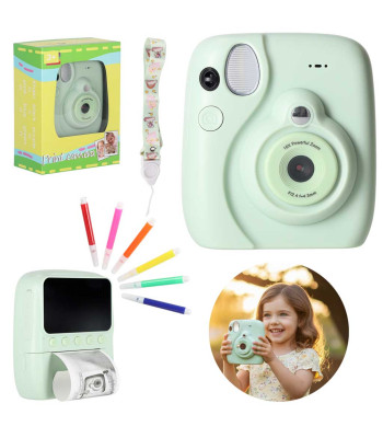 Kiire digifotoaparaat lastele 16x rohelise lisatarvikutega