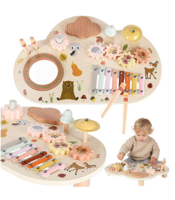 Puidust muusikaline laud koos ksülofoniga