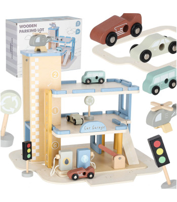 Kahekorruseline puidust garaaž koos bensiinijaamaga