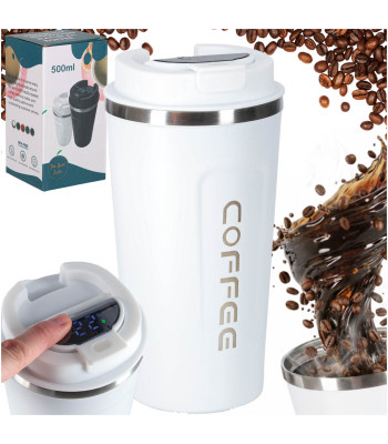 Reisikruus LED ekraaniga 500 ml valge