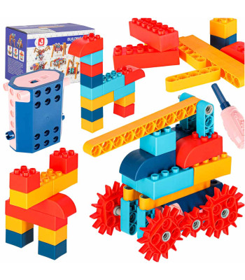 Ehitusklotsid mootori ja liikuvate osadega - 116-osaline komplekt