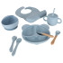 Silikoonist nõud lastele, 8-osaline komplekt, sinine