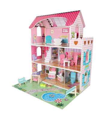 Lulilo Gardeno nukkemaja aiaga ja LED-valgustusega