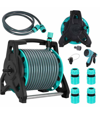 Aia voolik koos hoidjaga LUARO, pihustuspüstol ja vooliku kerija 30 m