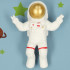 Hämardatav ümmargune LED-laevalgusti lastetuppa astronaudiga ja puldiga, 50 cm
