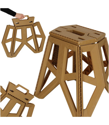 Kokkupandav taburet, matkatool kalastuseks ja matkamiseks, beež, 40 cm