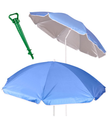 Reguleeritav kokkupandav aia- ja rannavari UV-kaitsega, sinine, 150 cm