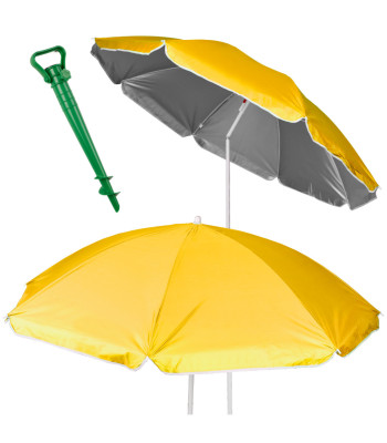 Reguleeritav kokkupandav UV-kaitsega aia- ja rannavari, kollane 150cm