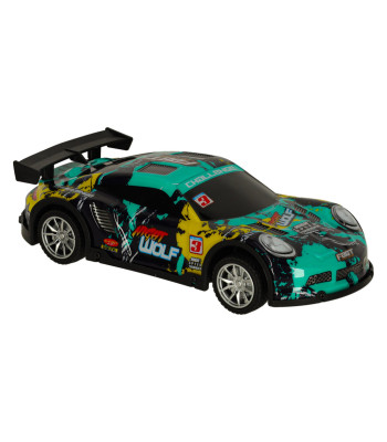 Sportlik RC-kaugjuhitav auto, sinine-roheline