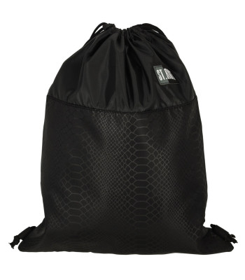 Jalanõude nöörkott ST. Right SO1 SHINY SNAKE, must, 34 cm x 43 cm