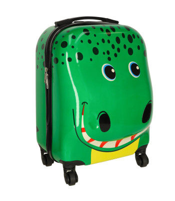 Laste reisikohver, käsipagas, ratastel krokodill, 23,5 l