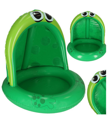 Täispuhutav lastebassein varikatuse ja konnamotiiviga, 95cm