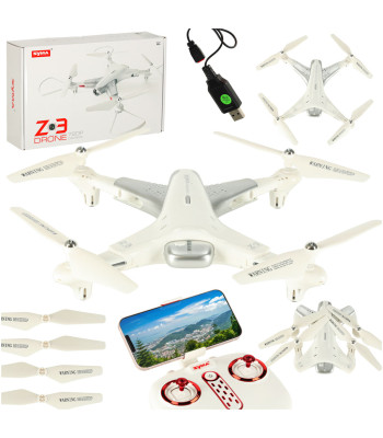 Droon RC SYMA Z3 kaameraga, valge, 720P HD, 2,4GHz