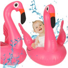 Täispuhutav flamingokujuline ujumismadrats beebidele ja lastele istmega kuni 15 kg vanusele 1–3 aastat 66 x 47 x 57 cm