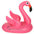 Täispuhutav flamingokujuline ujumismadrats beebidele ja lastele istmega kuni 15 kg vanusele 1–3 aastat 66 x 47 x 57 cm