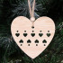 Puust Ornament 6tk (Süda)