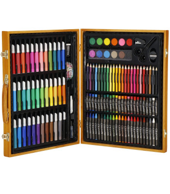 Kunstikomplekt puidust kohvris