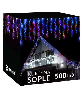 Mitmevärviline 8-funktsiooniline LED valguskett